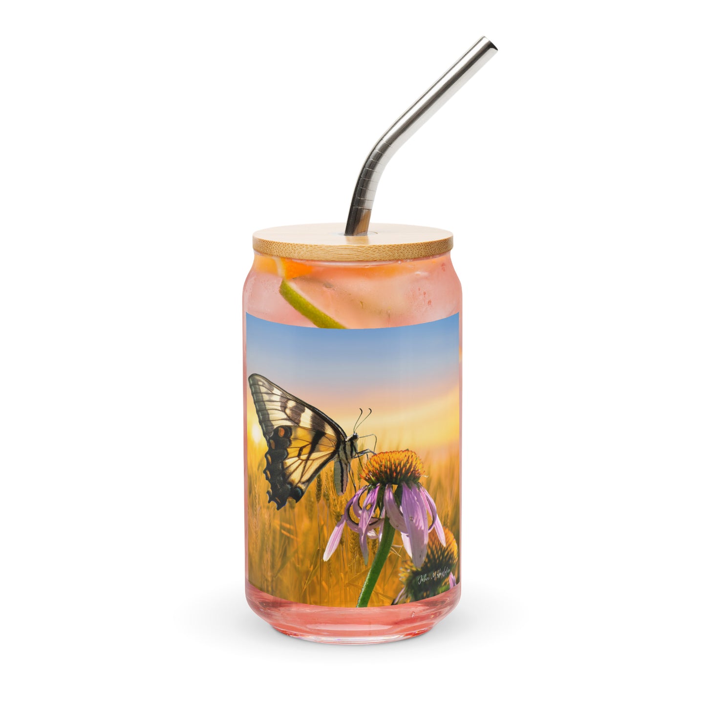 Butterfly 954 Signature Can-shaped glass