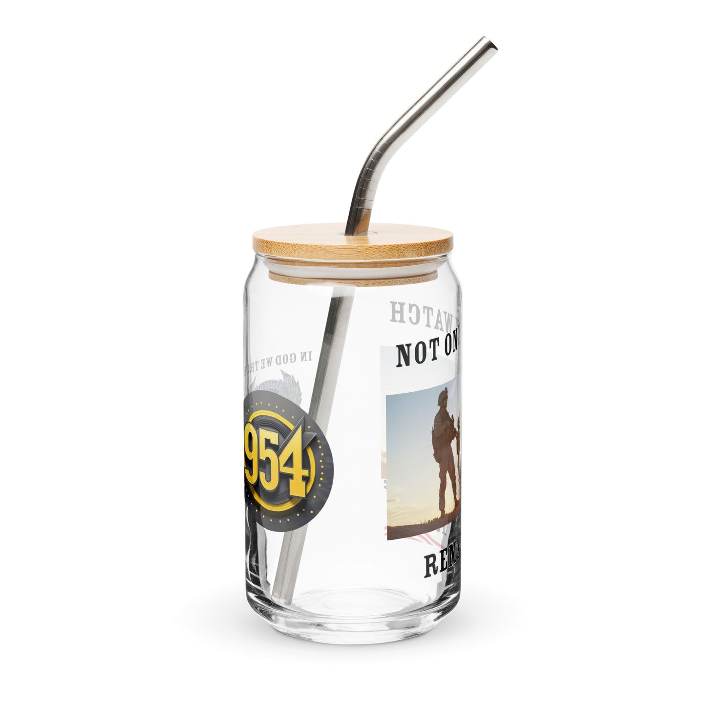 Remain Free 954 Signature Can-shaped glass