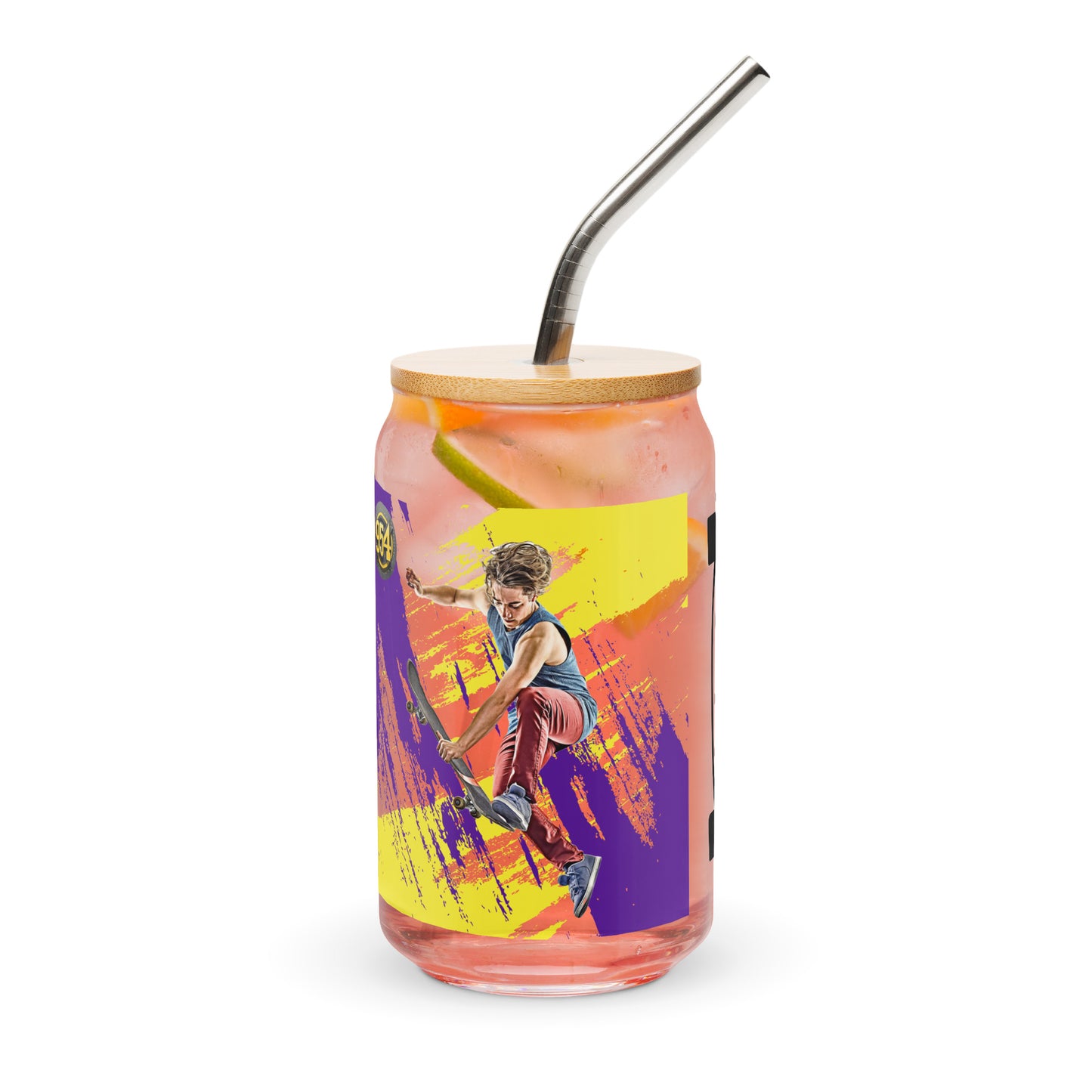 Skateboarder 954 Signature Can-shaped glass