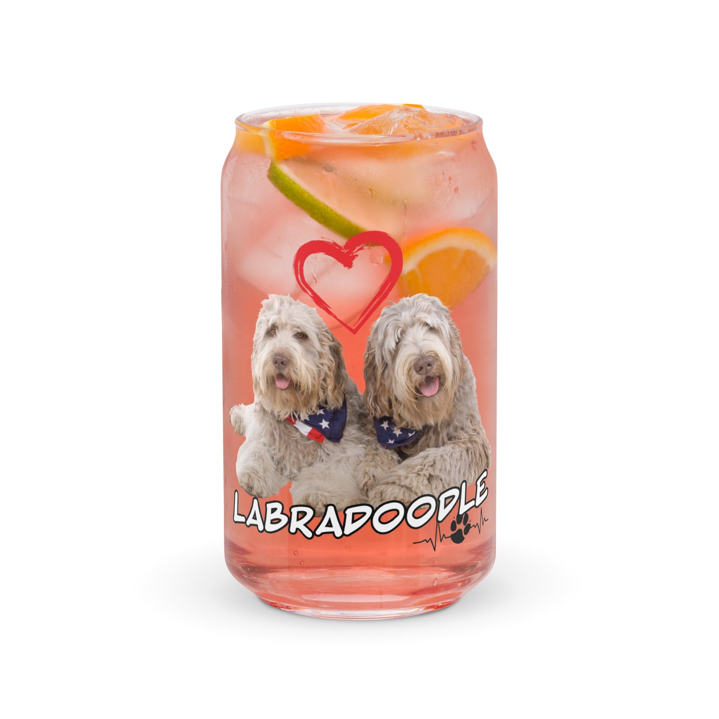 Labradoodle 954 Signature Can-shaped glass