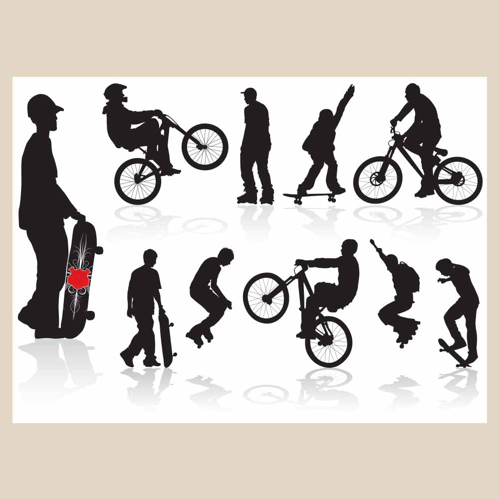 Extreme Silhouettes Wall Decal (4 Sizes Available)