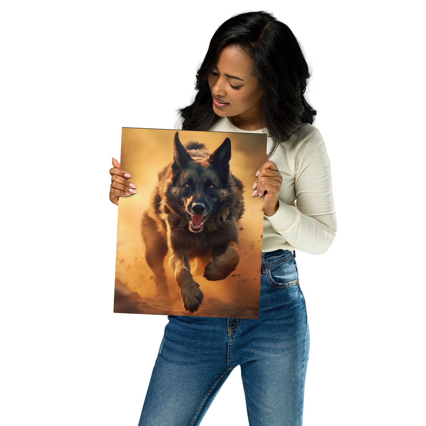 German Shepherd VM 954 Signature Metal prints