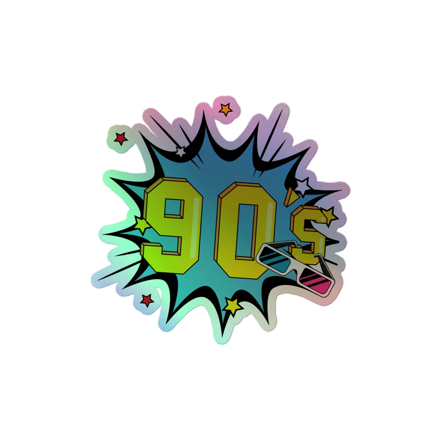 90s RETRO 954 Holographic stickers