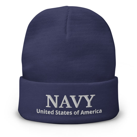 U.S. Navy Embroidered Beanie