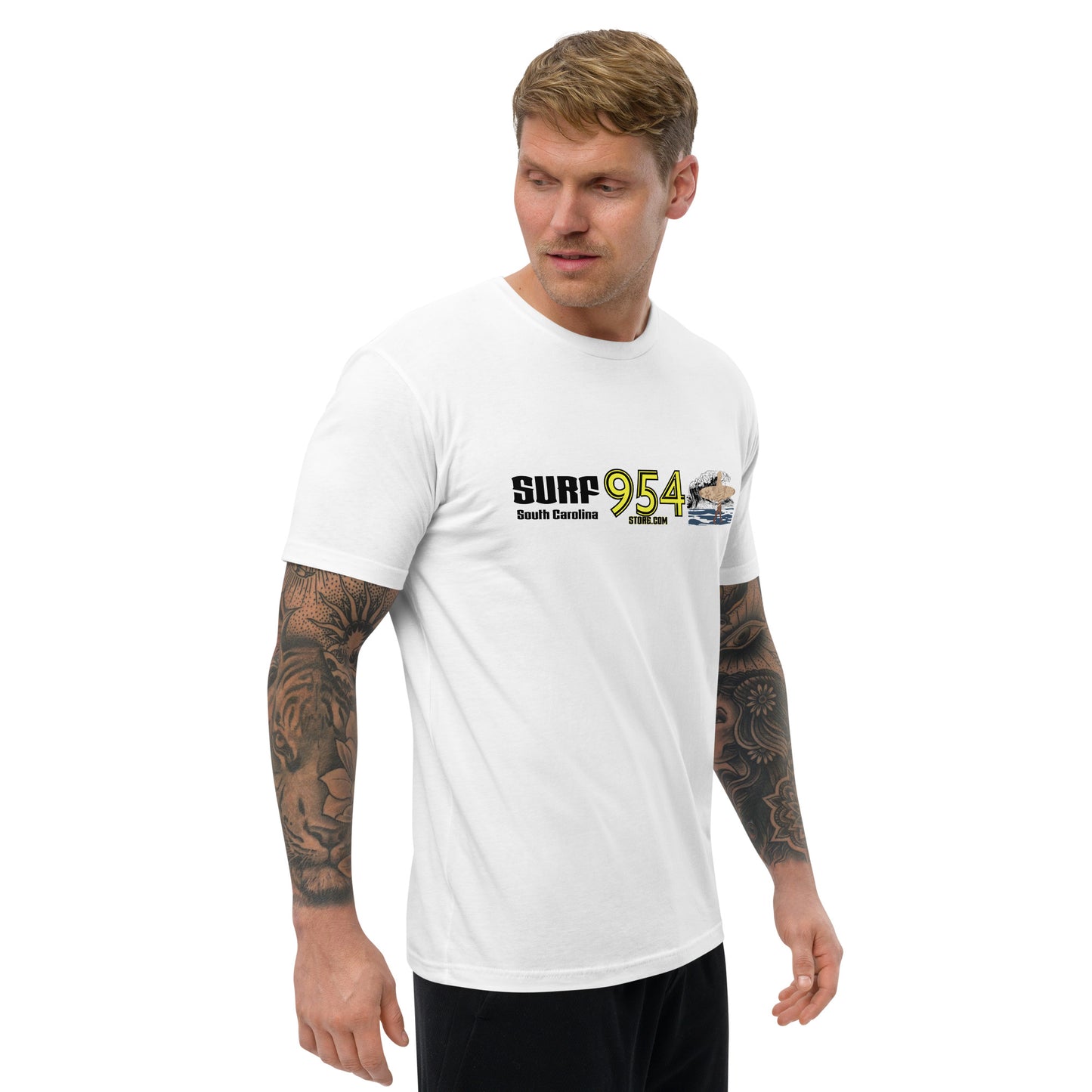 Surf SC Black letters 954 Signature Short Sleeve T-shirt