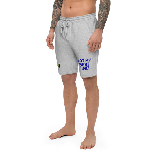 Not my first time 954 Signature Grey or White Men's fleece shorts