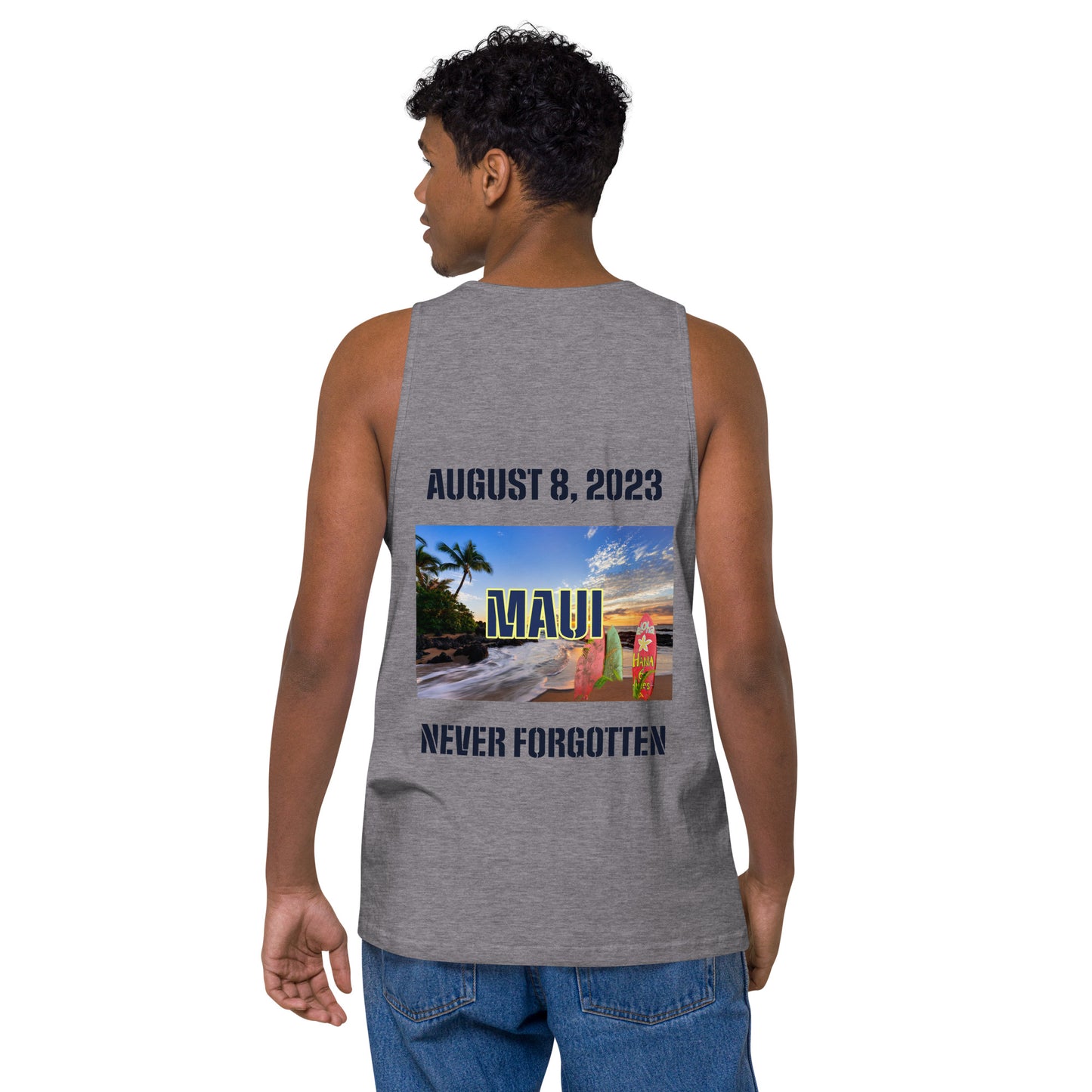 MAUI Strong 954 Mission Rescue Men’s premium tank top