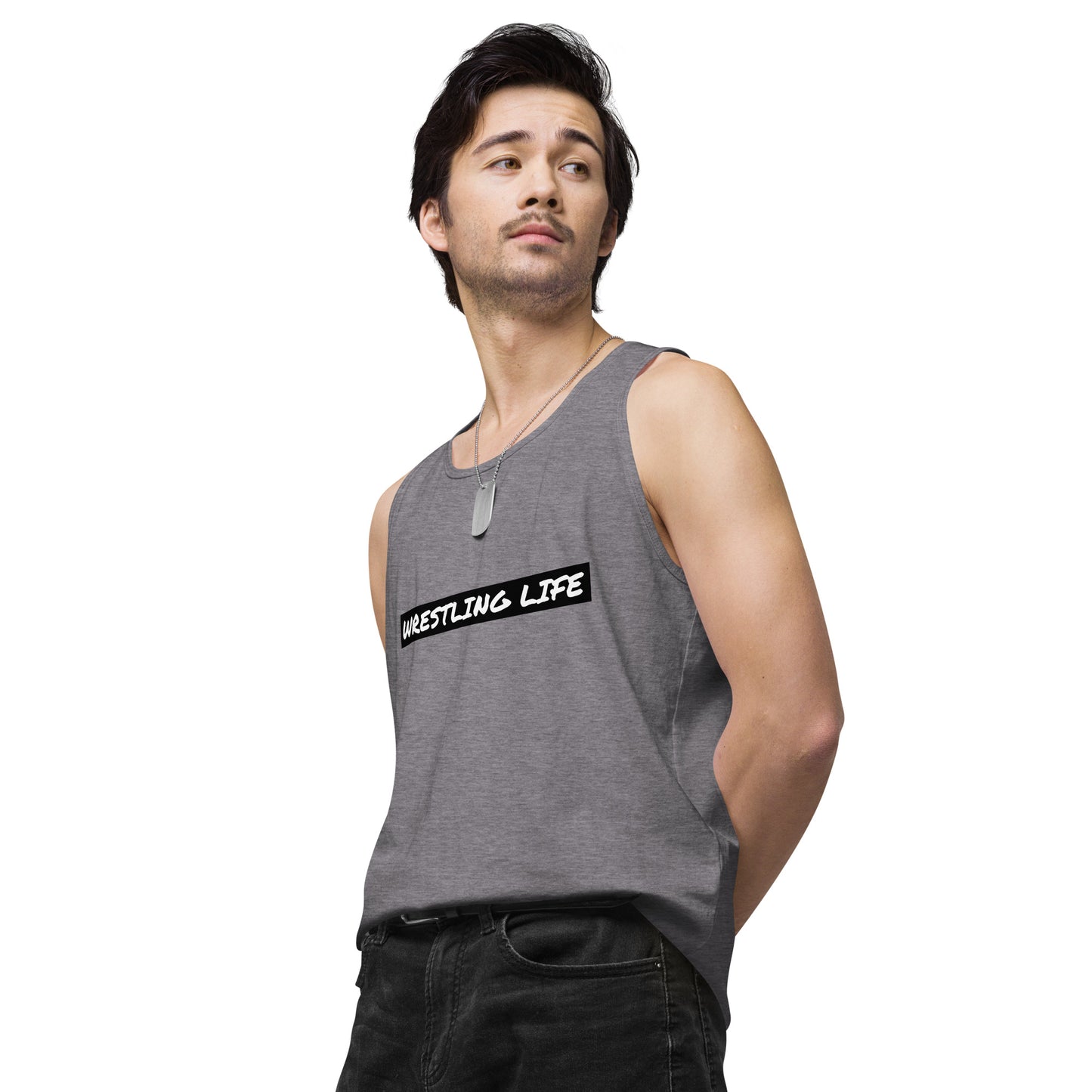 Wrestling Life 954 Signature Men’s premium tank top