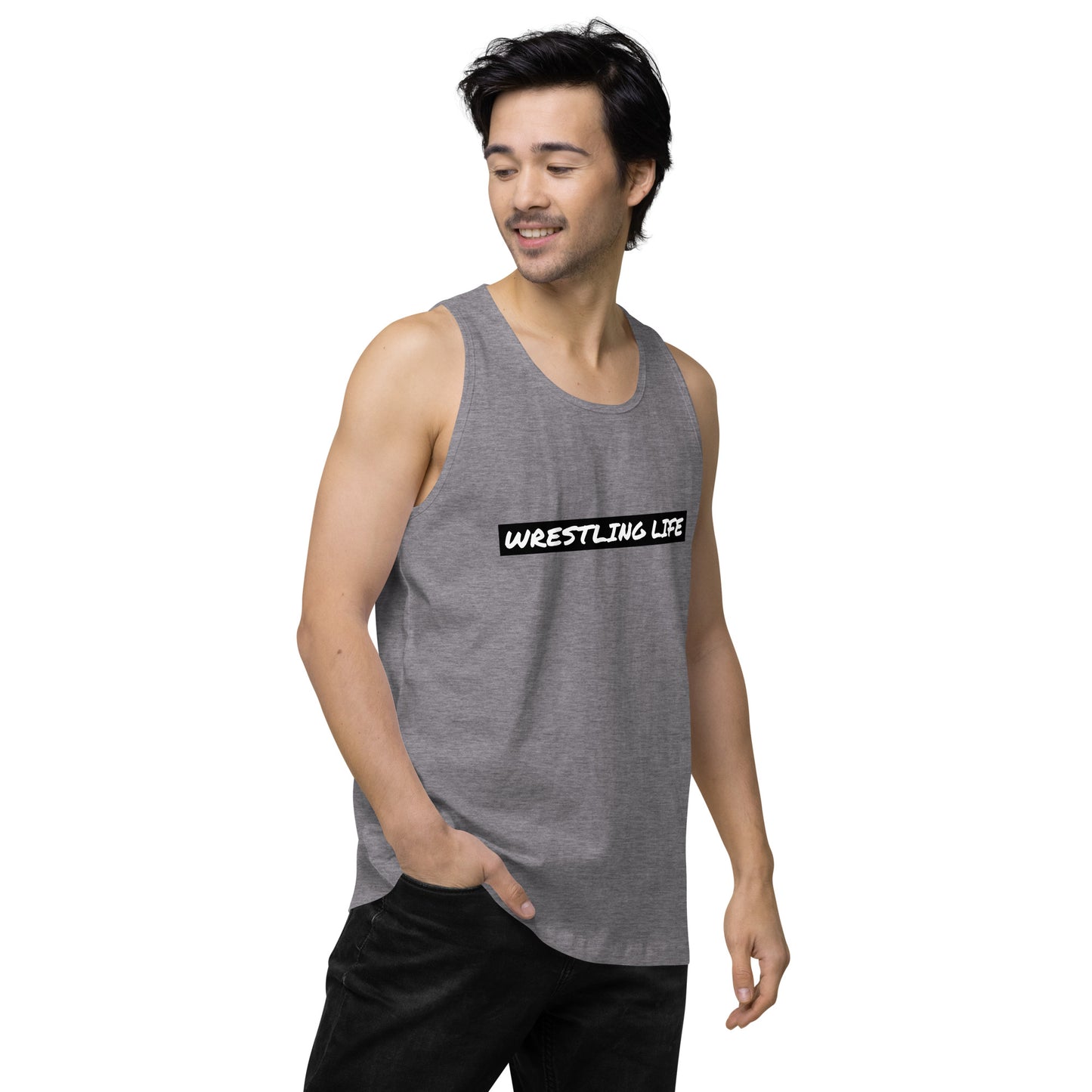 Wrestling Life 954 Signature Men’s premium tank top