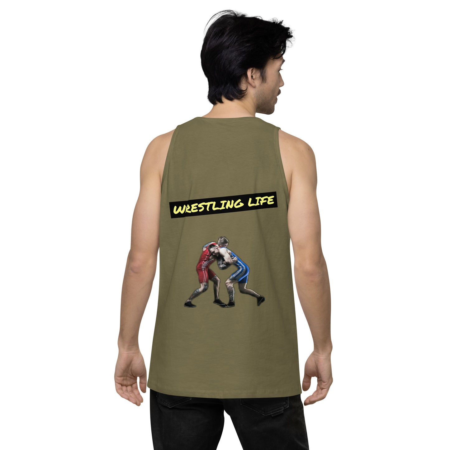 Wrestling Life 954 Signature Men’s premium tank top