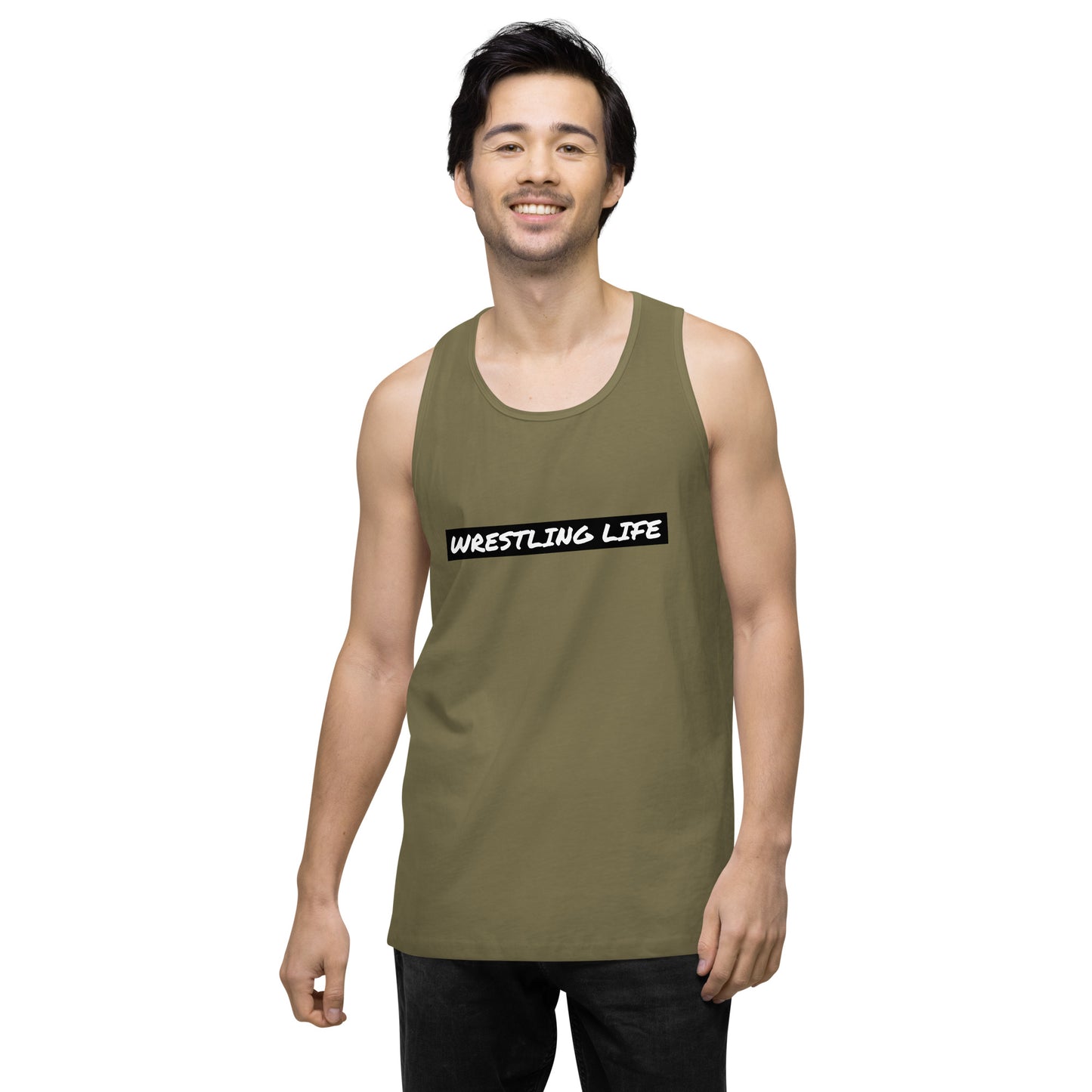 Wrestling Life 954 Signature Men’s premium tank top