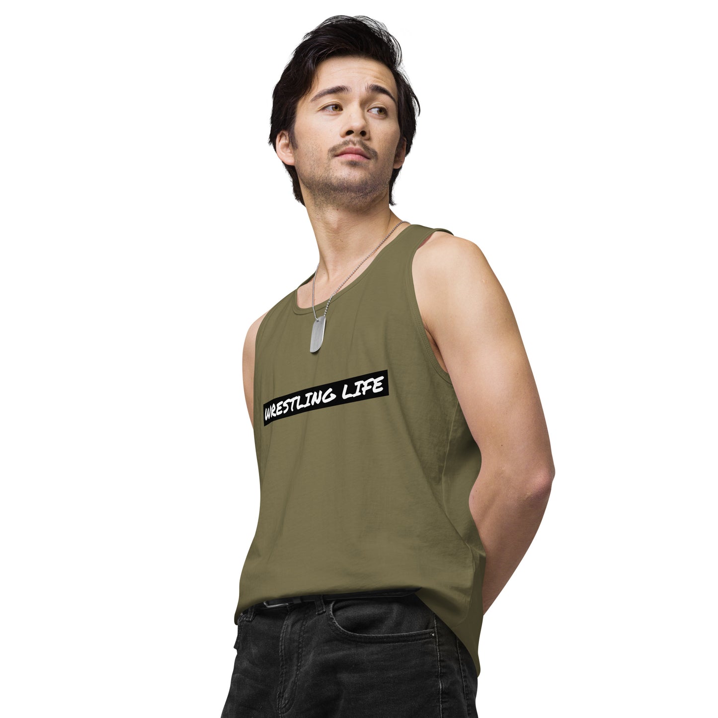 Wrestling Life 954 Signature Men’s premium tank top