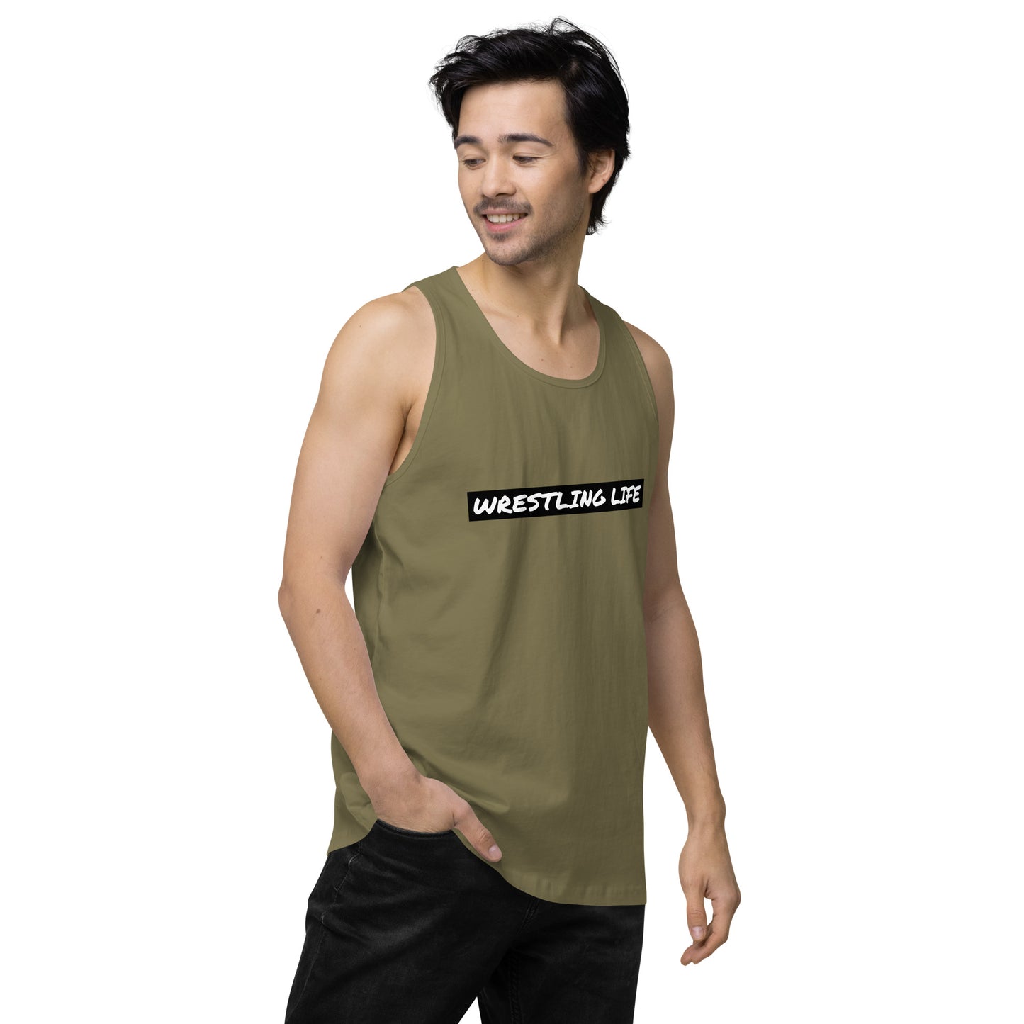 Wrestling Life 954 Signature Men’s premium tank top