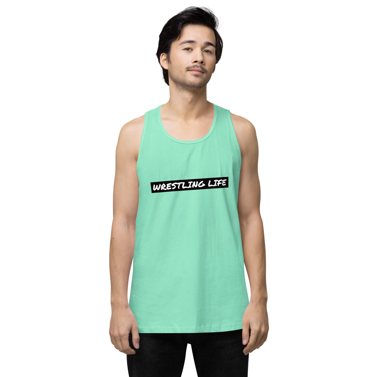 Wrestling Life 954 Signature Men’s premium tank top