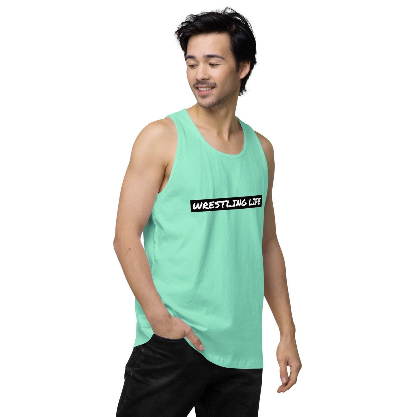 Wrestling Life 954 Signature Men’s premium tank top