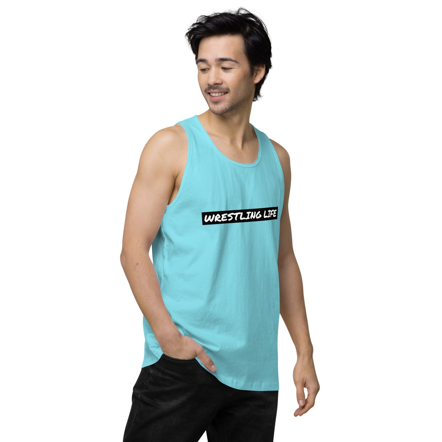 Wrestling Life 954 Signature Men’s premium tank top