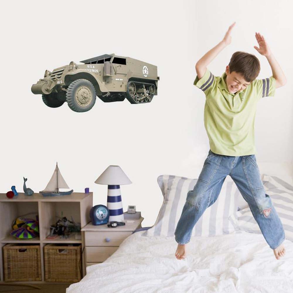 Army Half-Track Wall Decal | 11"x24"