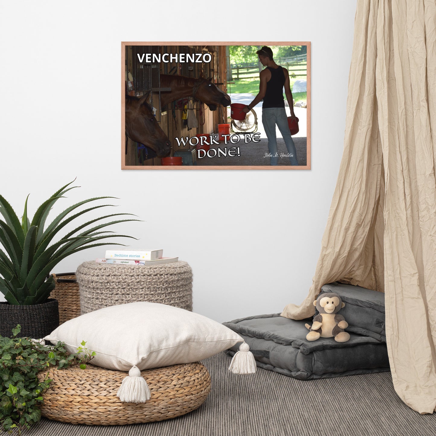 Work 954 Framed photo paper poster