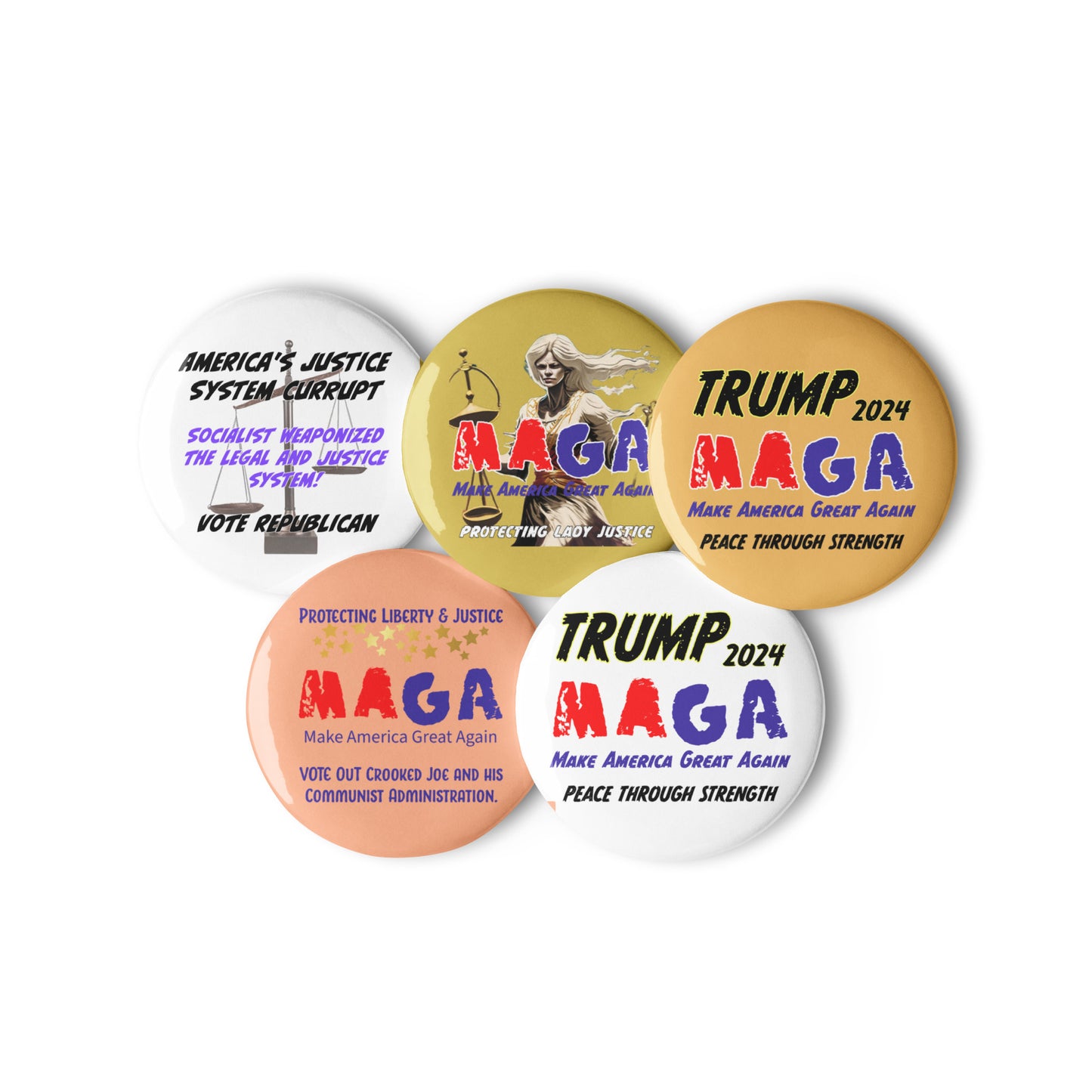 MAGA 954 Signature Set of pin buttons