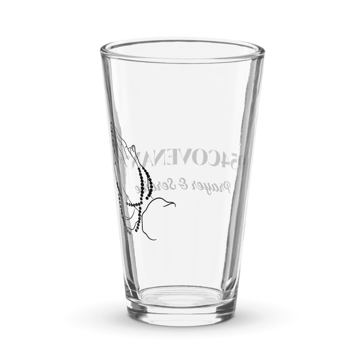 Prayer Shaker pint glass