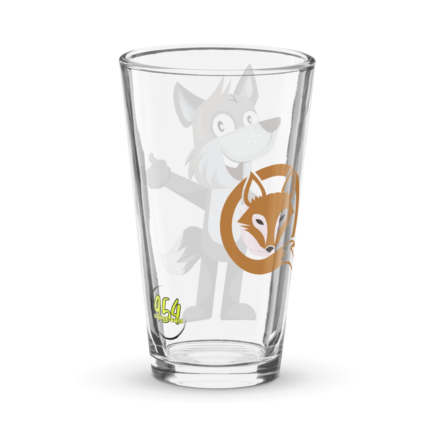 Animated Fox 954 Signature Shaker pint glass