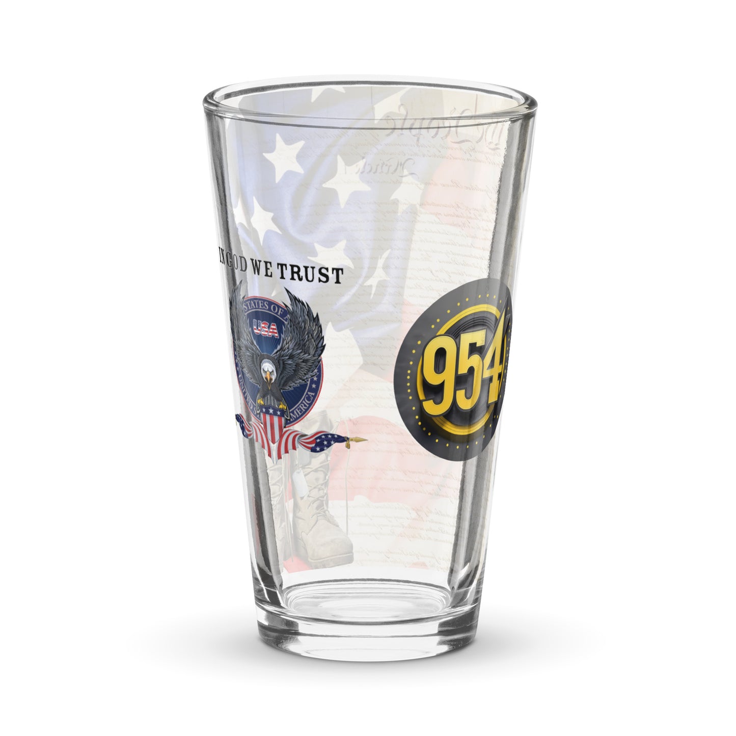 "We The People" 954 Signature Shaker pint glass