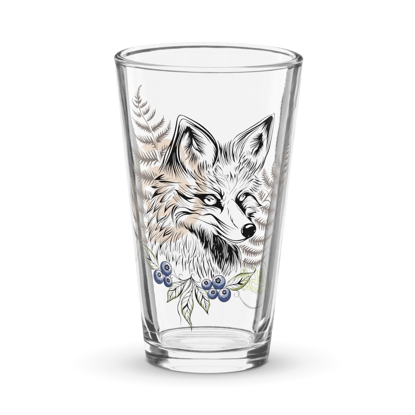 Fox Head II 954 Signature Shaker pint glass