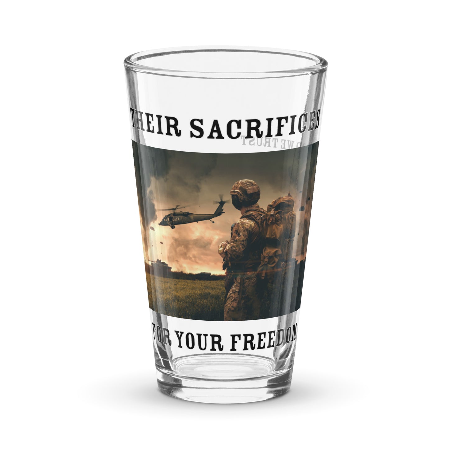 Never Forgotten 954 Signature Shaker pint glass