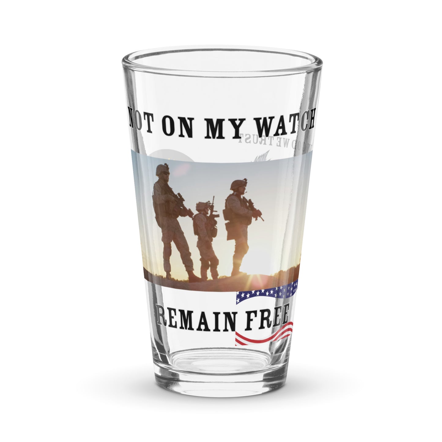 Remain Free 954 Signature Shaker pint glass