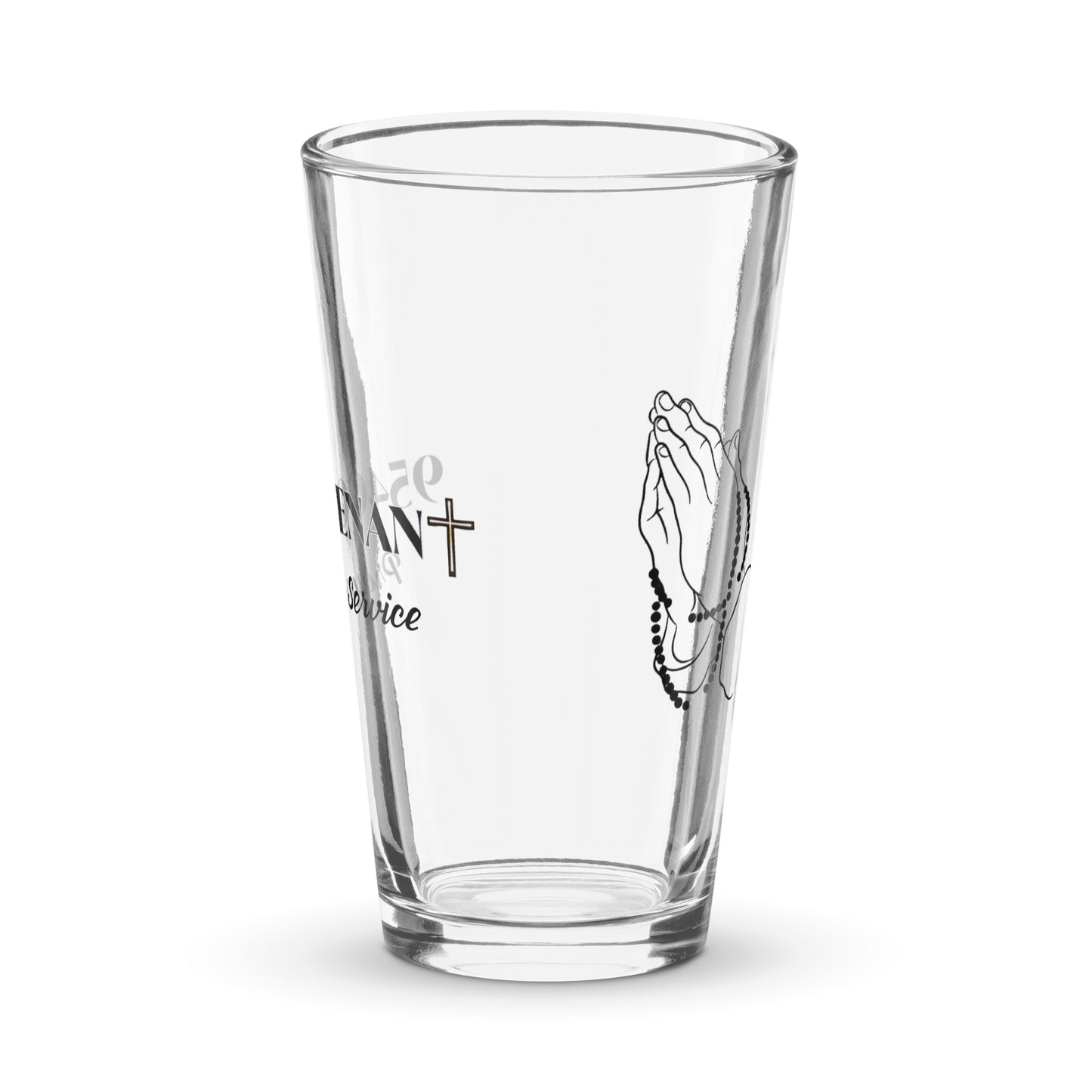 Prayer Shaker pint glass