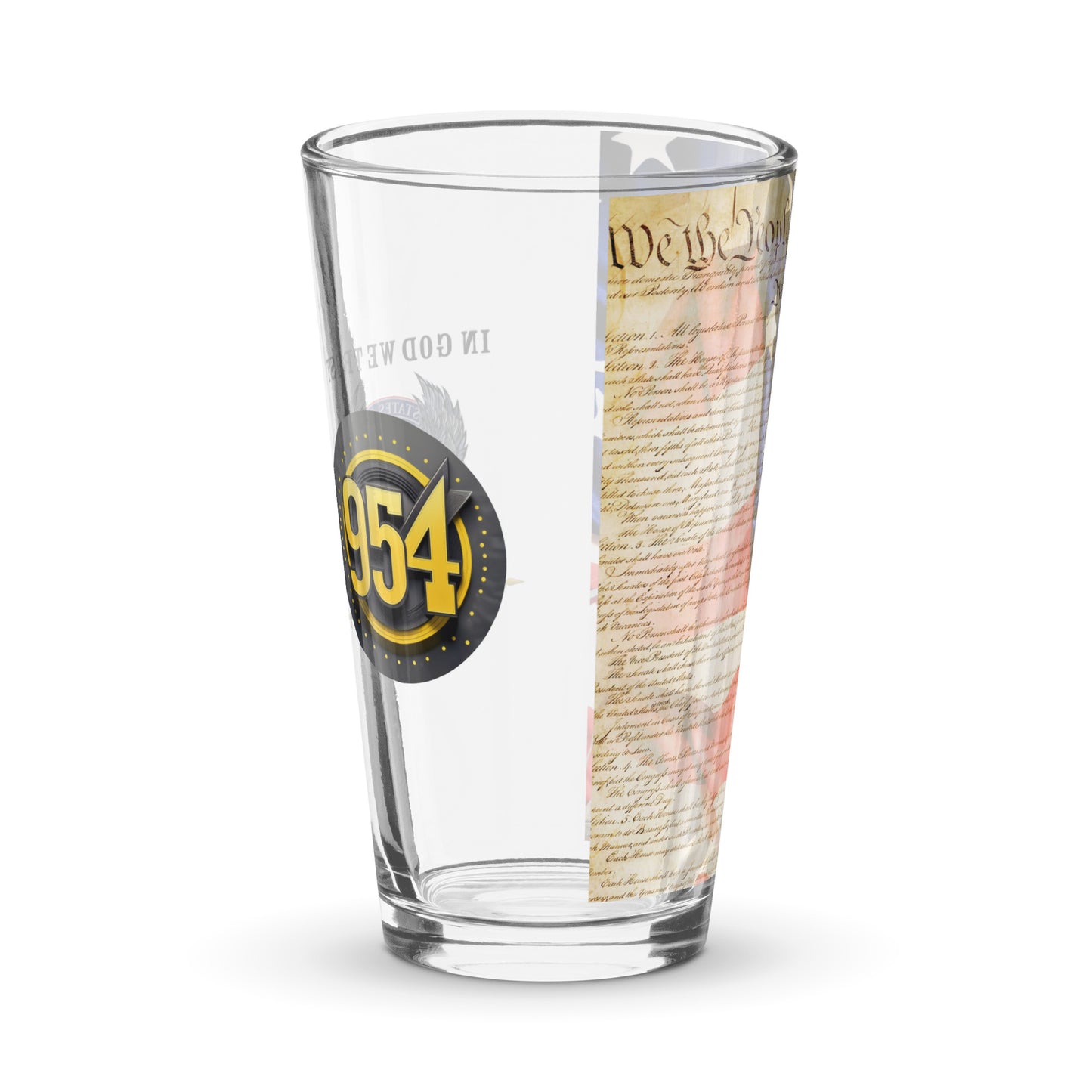 "We The People" 954 Signature Shaker pint glass