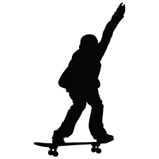 Skateboard Manual Silhouette Wall Decal (6 Sizes Available)