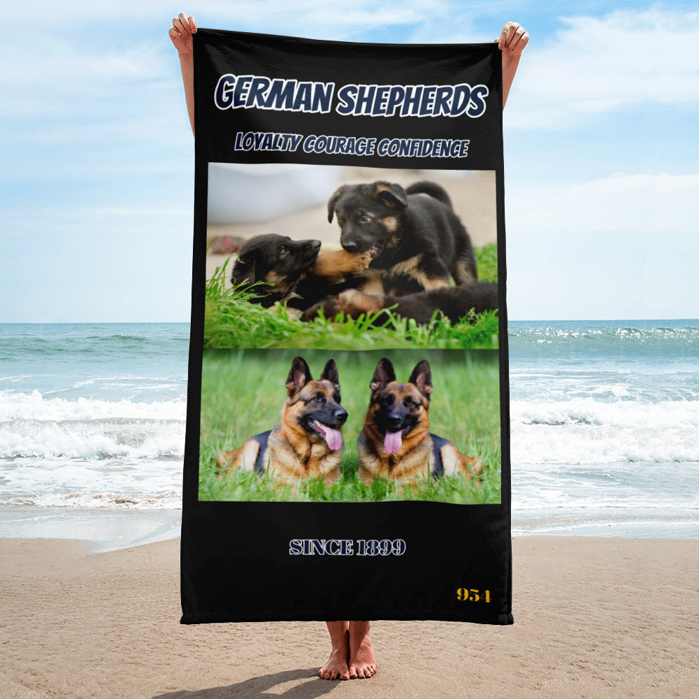 German Shepherd history 954 Signature Towel