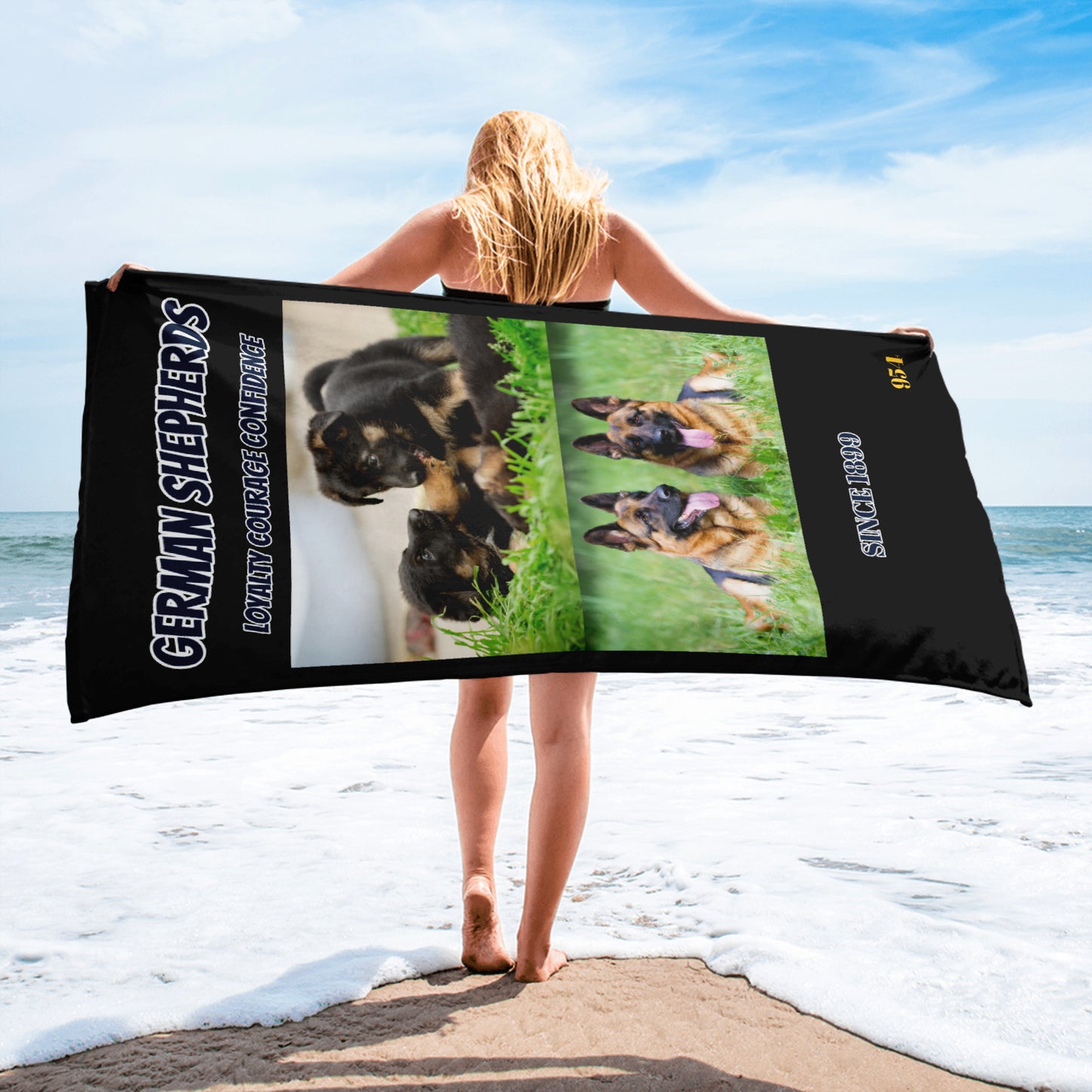 German Shepherd history 954 Signature Towel