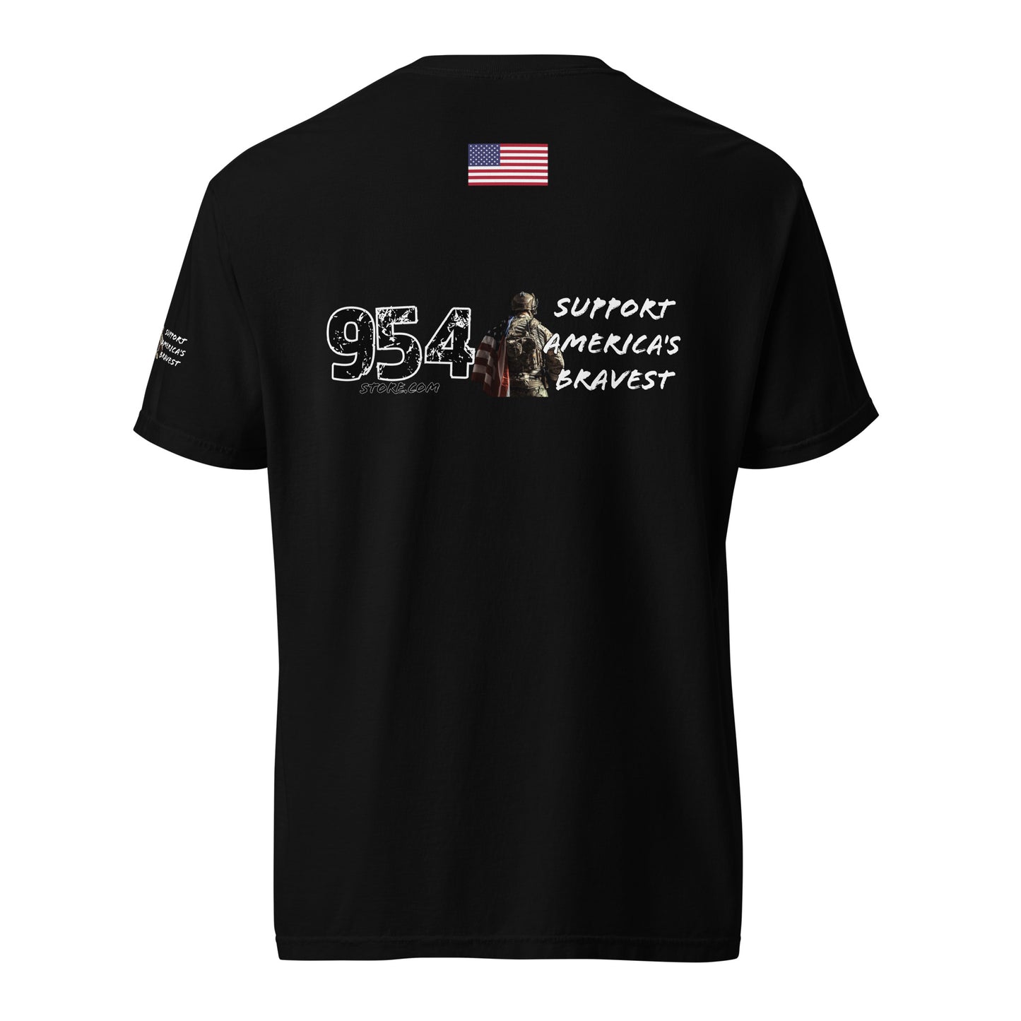 Support America's Bravest Dark T's 954 Unisex garment-dyed heavyweight t-shirt