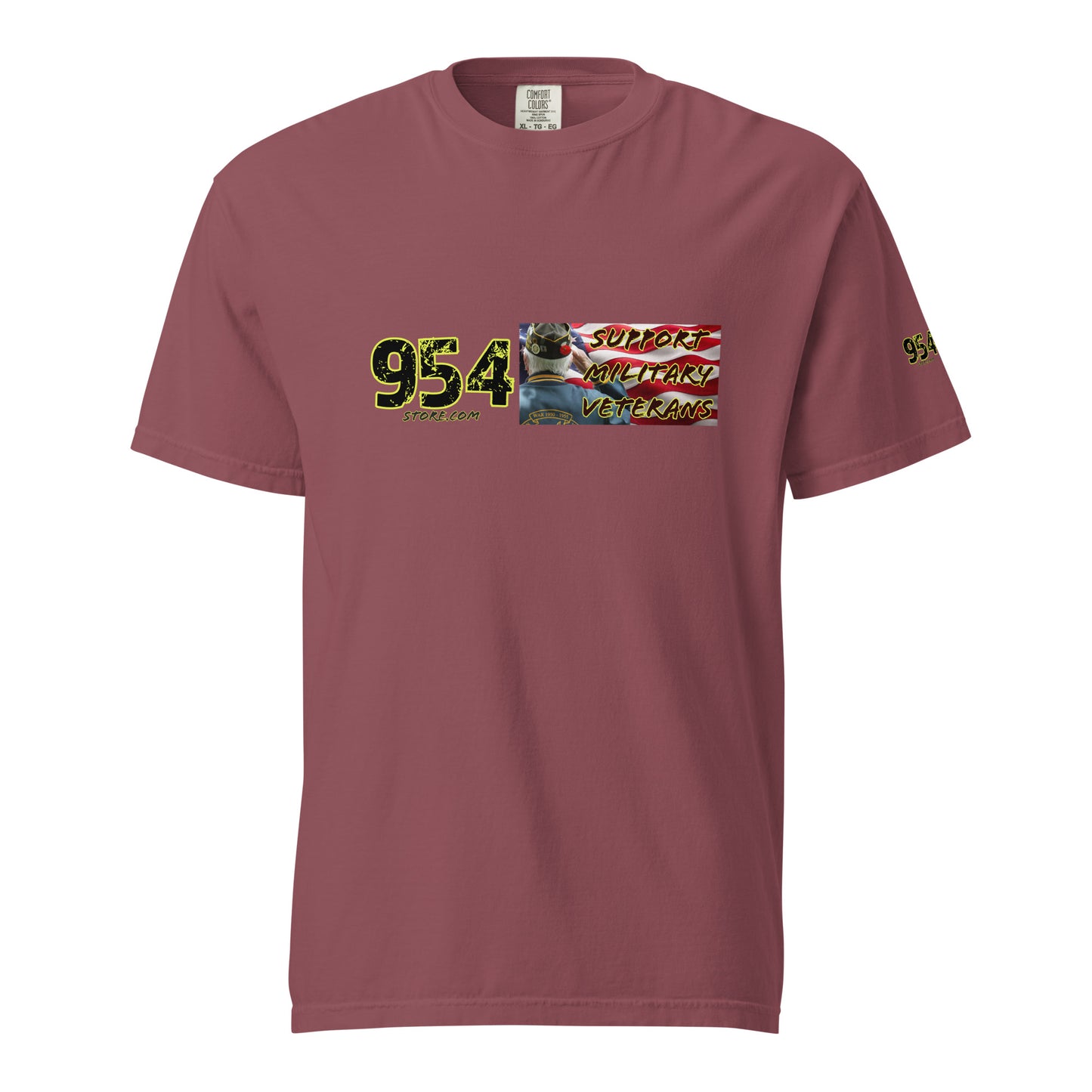 Support Veterans 954 Unisex garment-dyed heavyweight t-shirt