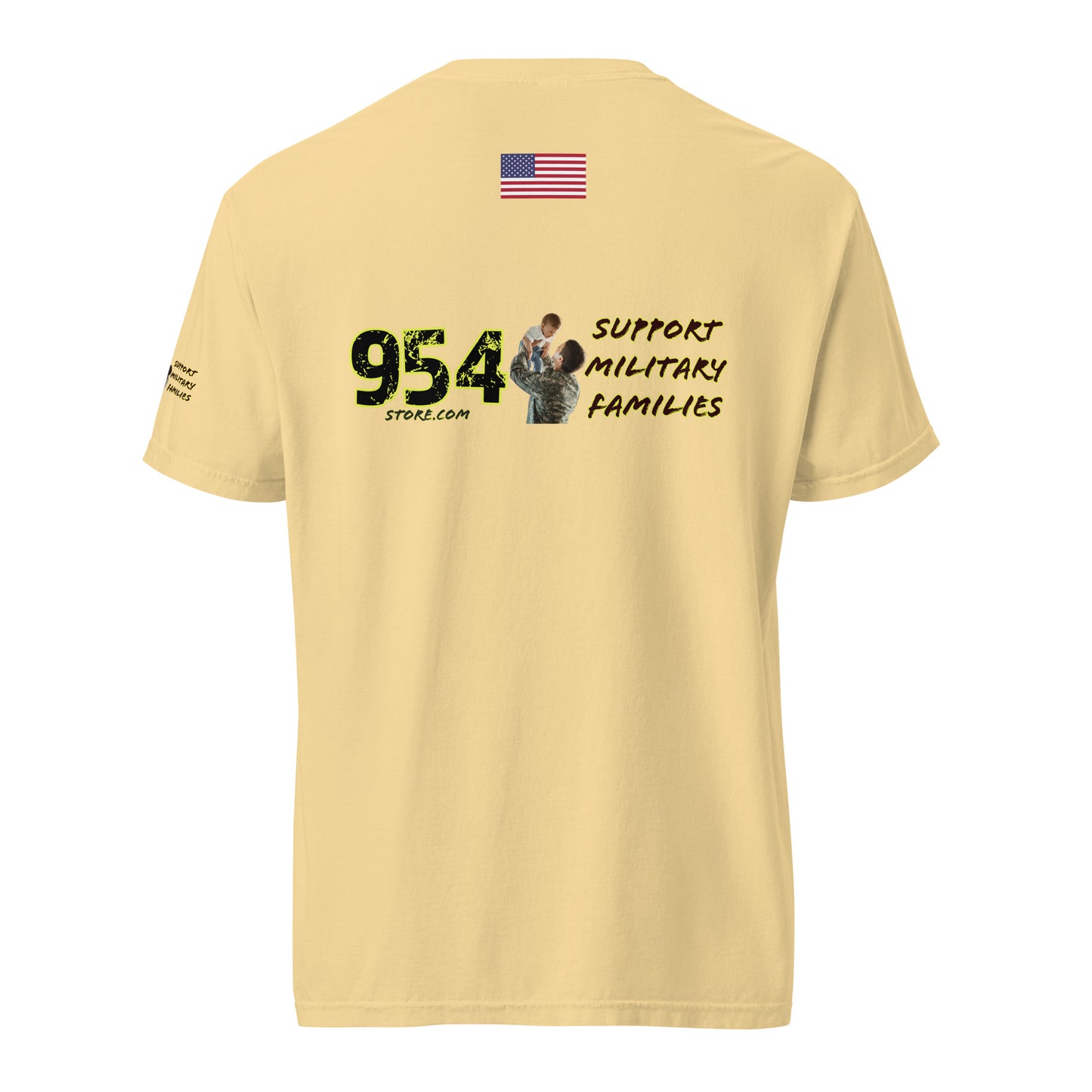 Support Military Families 954 Unisex garment-dyed heavyweight t-shirt