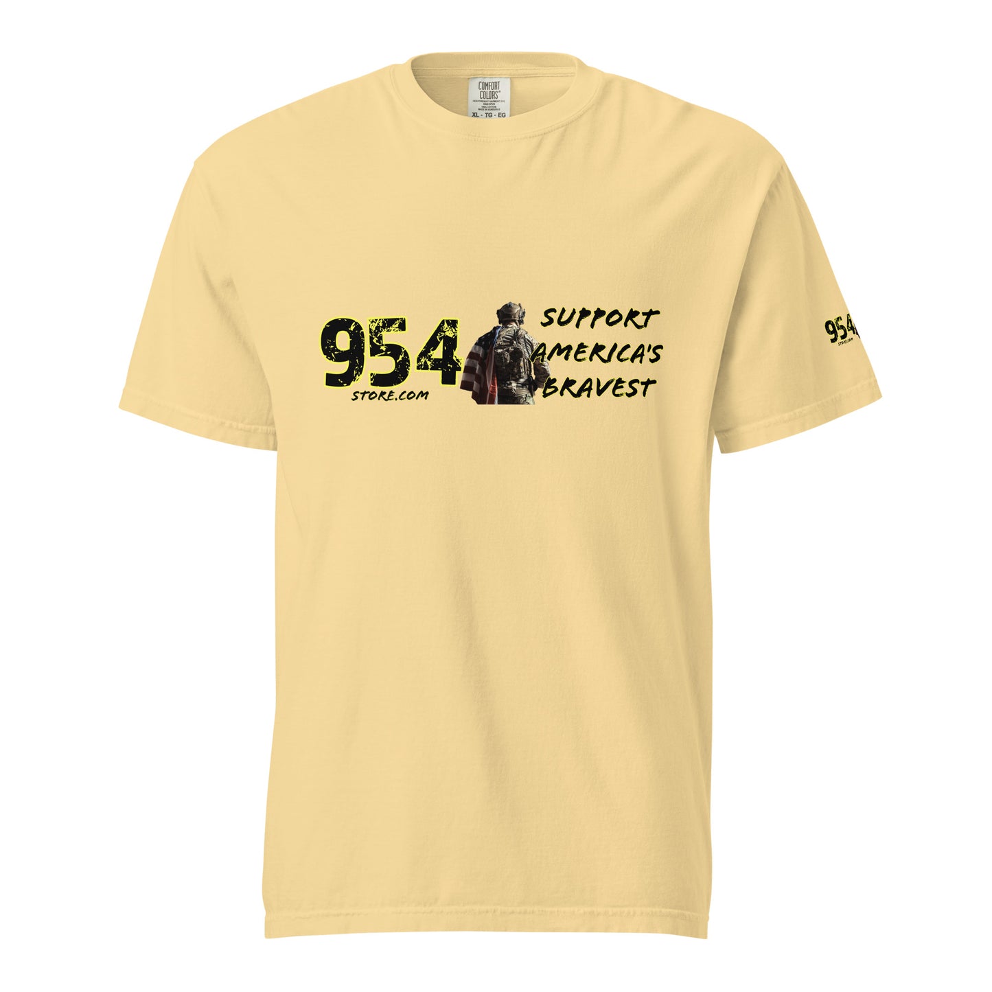 Support America's Bravest 954 Unisex garment-dyed heavyweight t-shirt