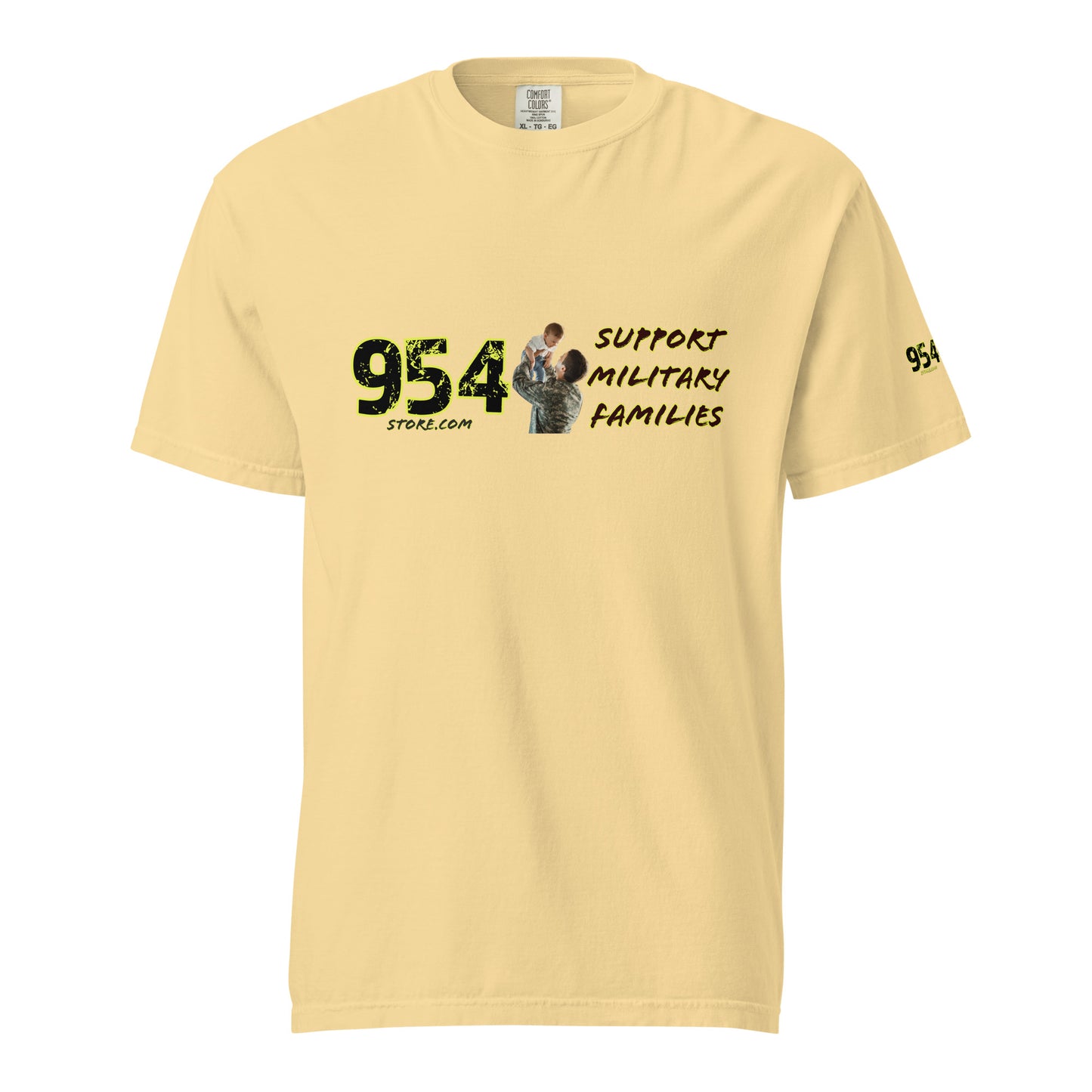 Support Military Families 954 Unisex garment-dyed heavyweight t-shirt