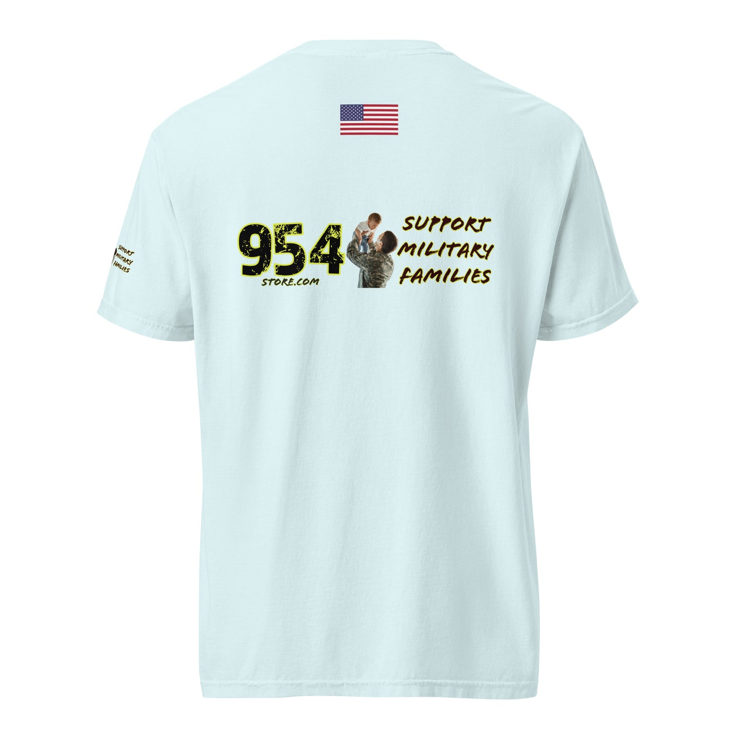 Support Military Families 954 Unisex garment-dyed heavyweight t-shirt