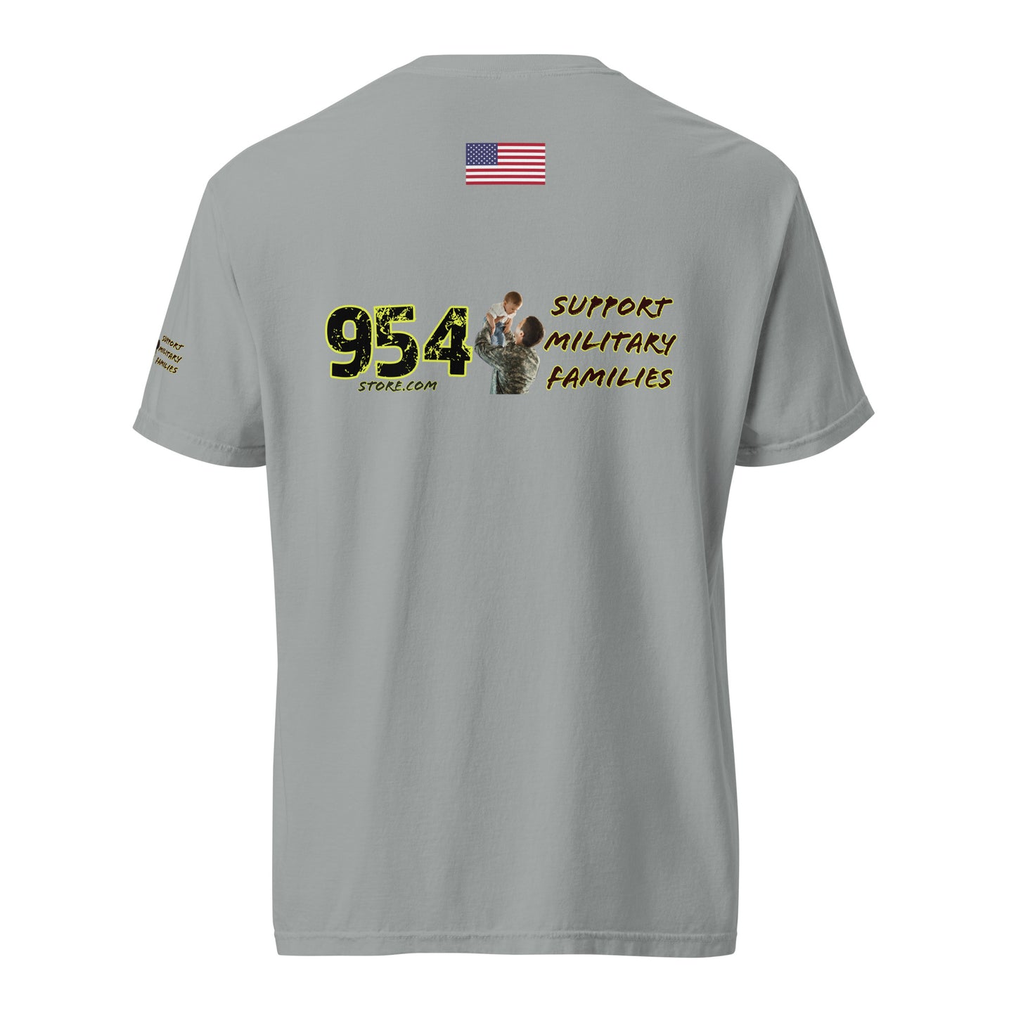 Support Military Families 954 Unisex garment-dyed heavyweight t-shirt