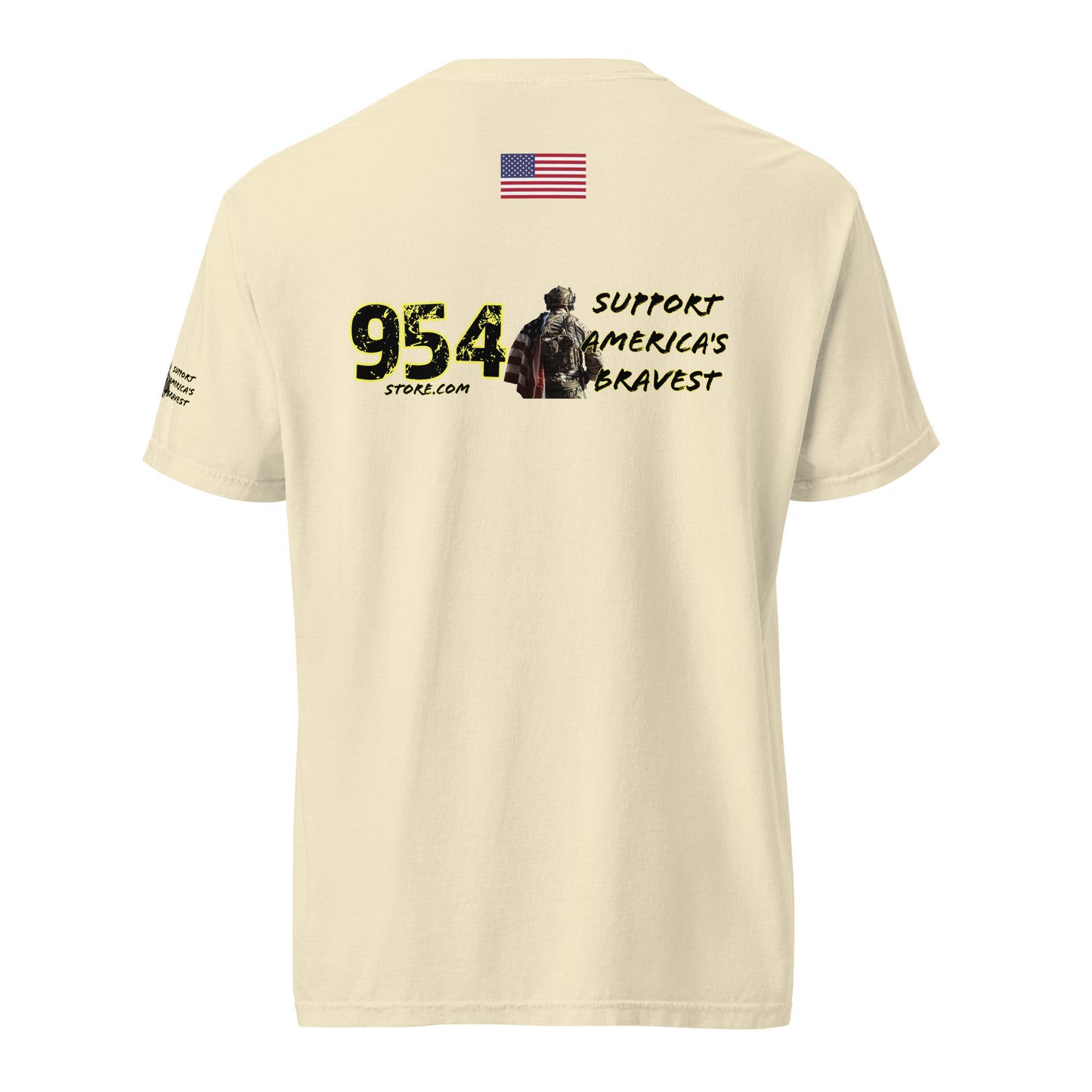 Support America's Bravest 954 Unisex garment-dyed heavyweight t-shirt