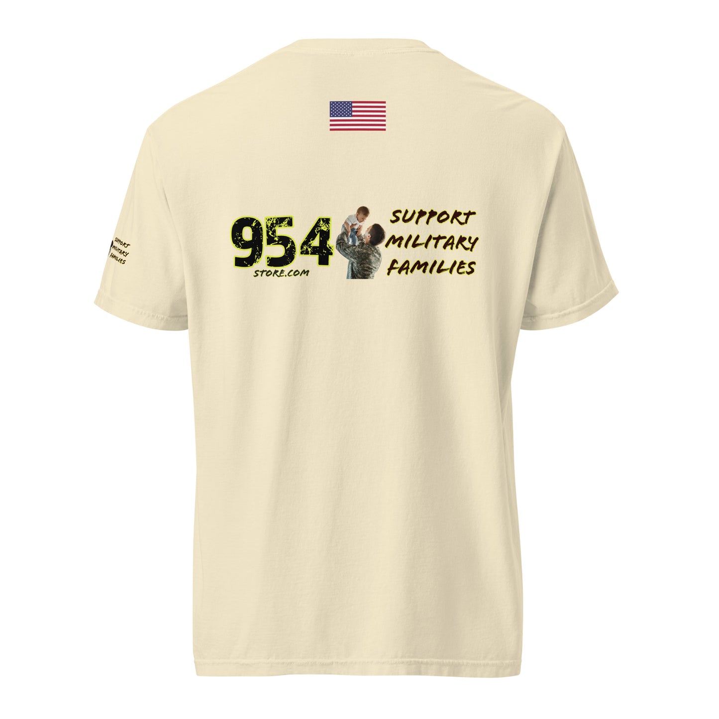 Support Military Families 954 Unisex garment-dyed heavyweight t-shirt