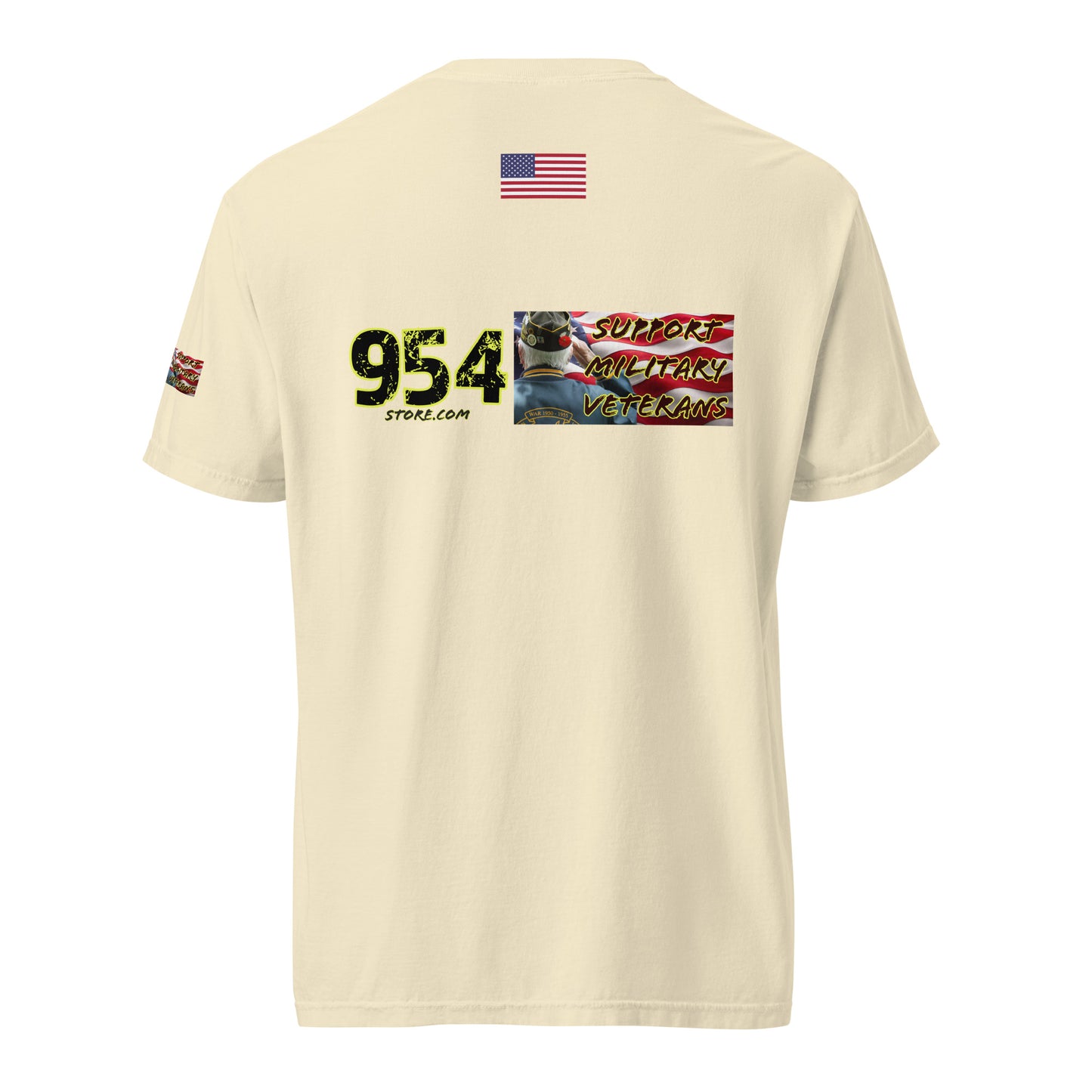 Support Veterans 954 Unisex garment-dyed heavyweight t-shirt