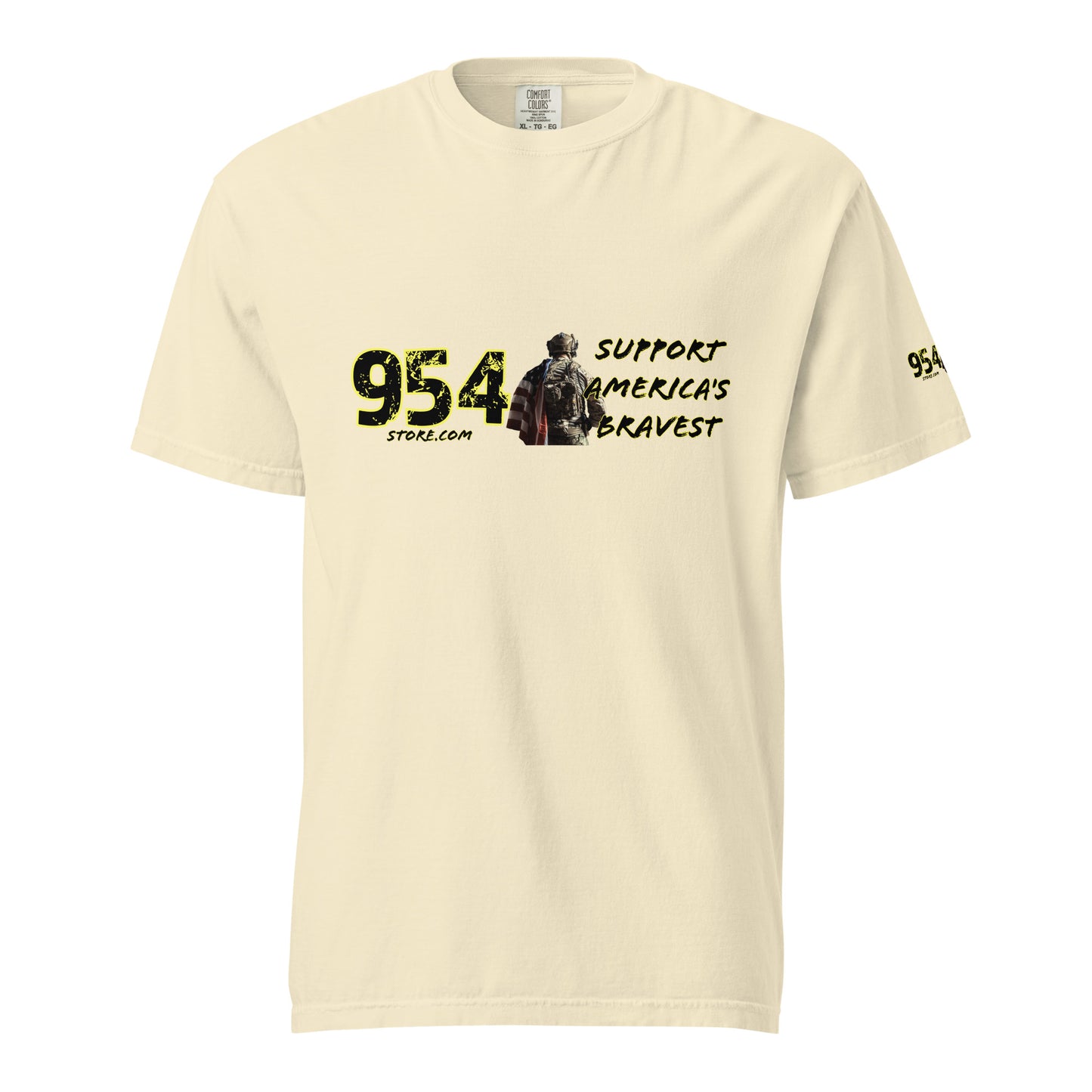 Support America's Bravest 954 Unisex garment-dyed heavyweight t-shirt