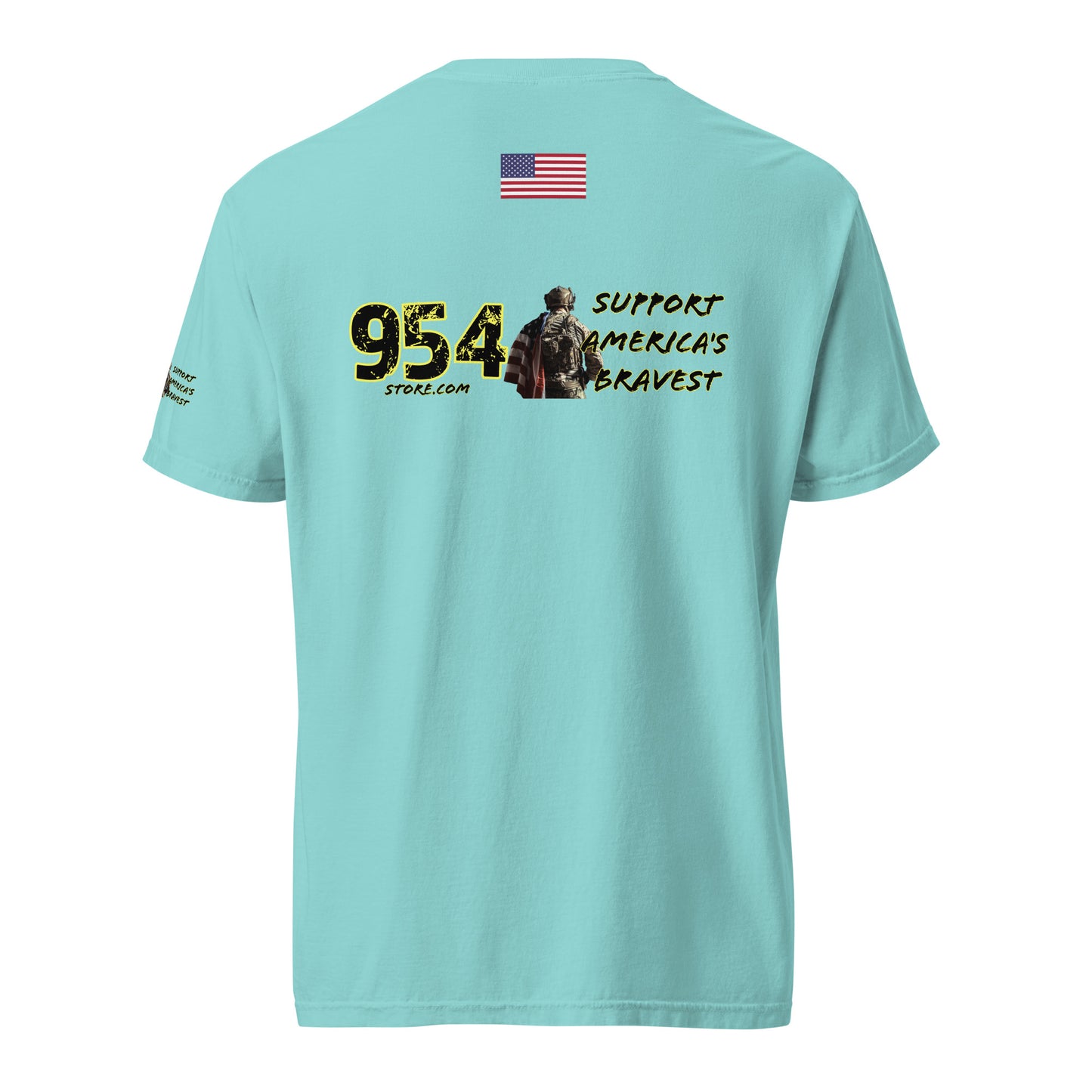 Support America's Bravest 954 Unisex garment-dyed heavyweight t-shirt