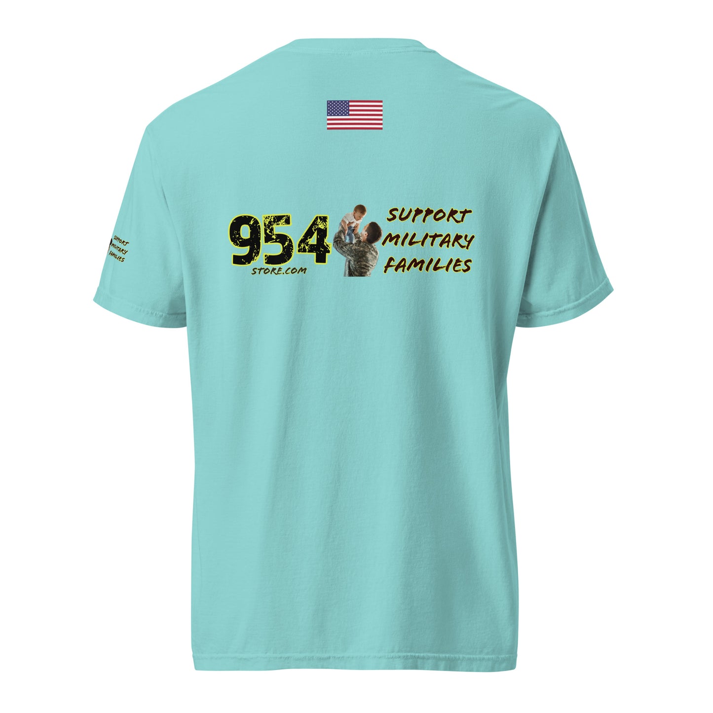 Support Military Families 954 Unisex garment-dyed heavyweight t-shirt