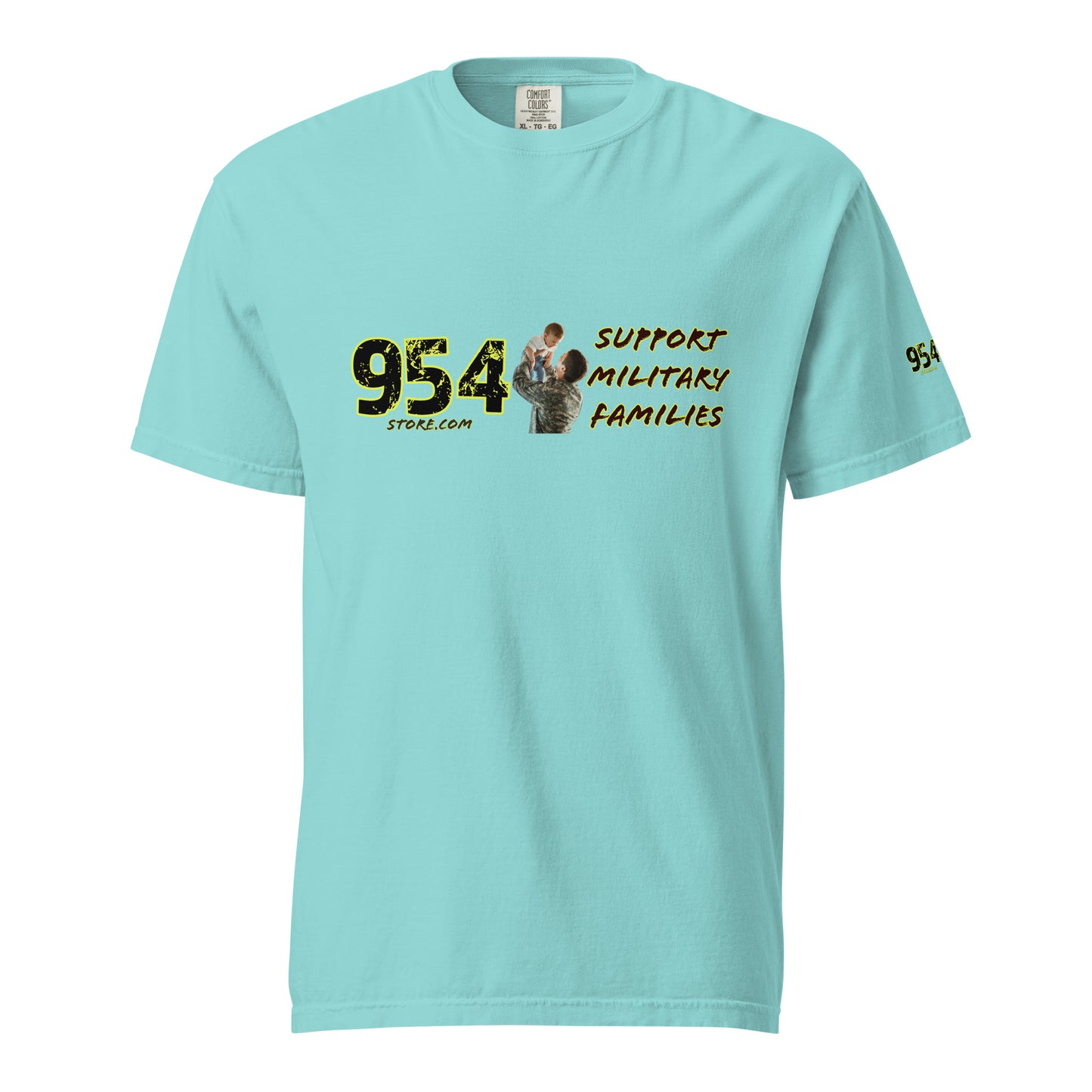 Support Military Families 954 Unisex garment-dyed heavyweight t-shirt