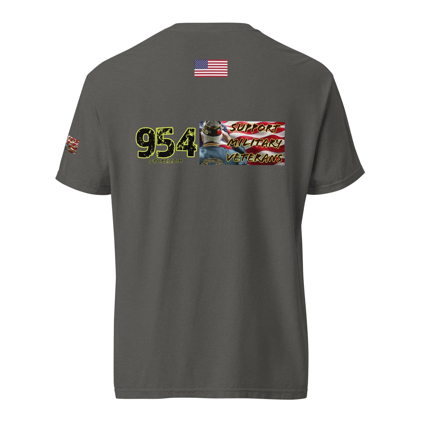 Support Veterans 954 Unisex garment-dyed heavyweight t-shirt