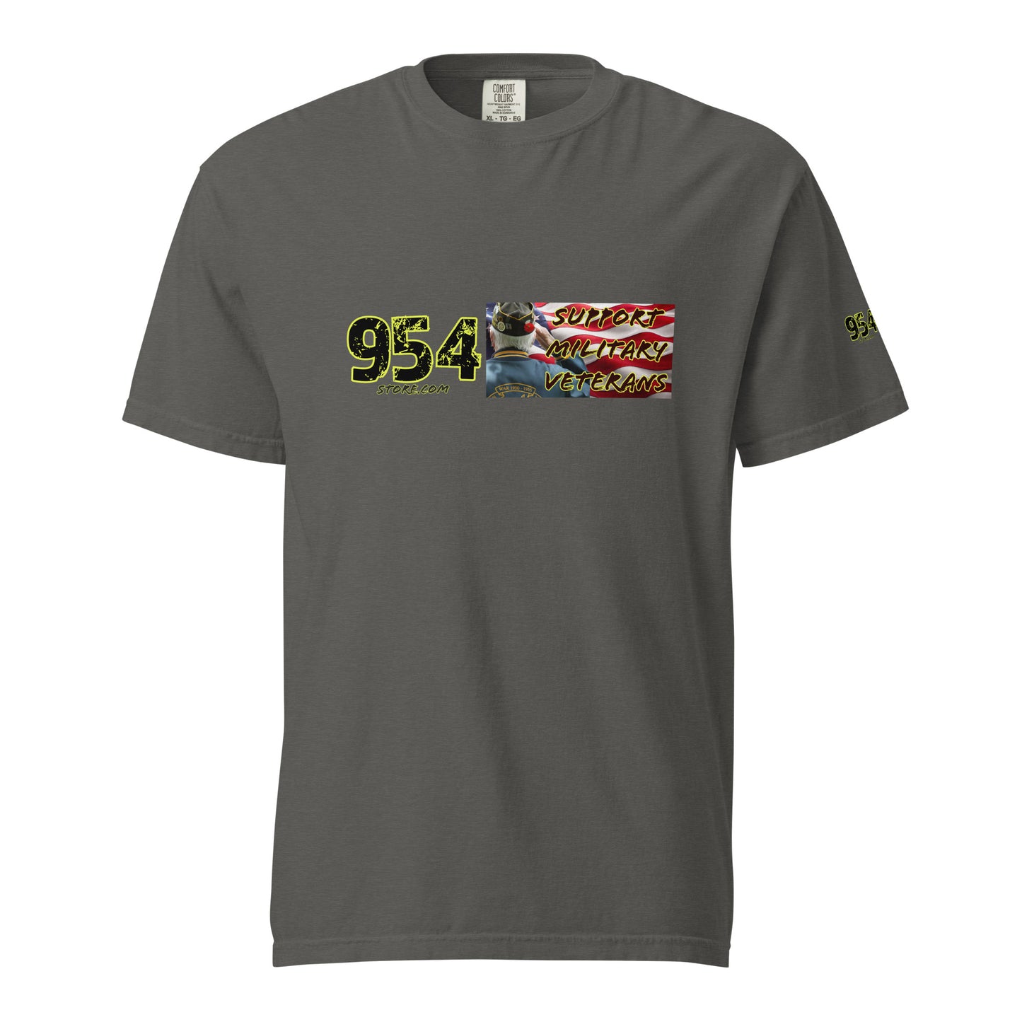 Support Veterans 954 Unisex garment-dyed heavyweight t-shirt